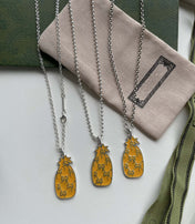 GG NECKLACE PENDANT PINEAPPLE PATTERN