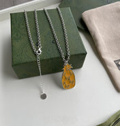 GG NECKLACE PENDANT PINEAPPLE PATTERN