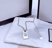 GG GHOST STERLING SILVER SKULL NECKLACE