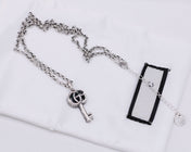 GG SILVER DOUBLE G KEY NECKLACE