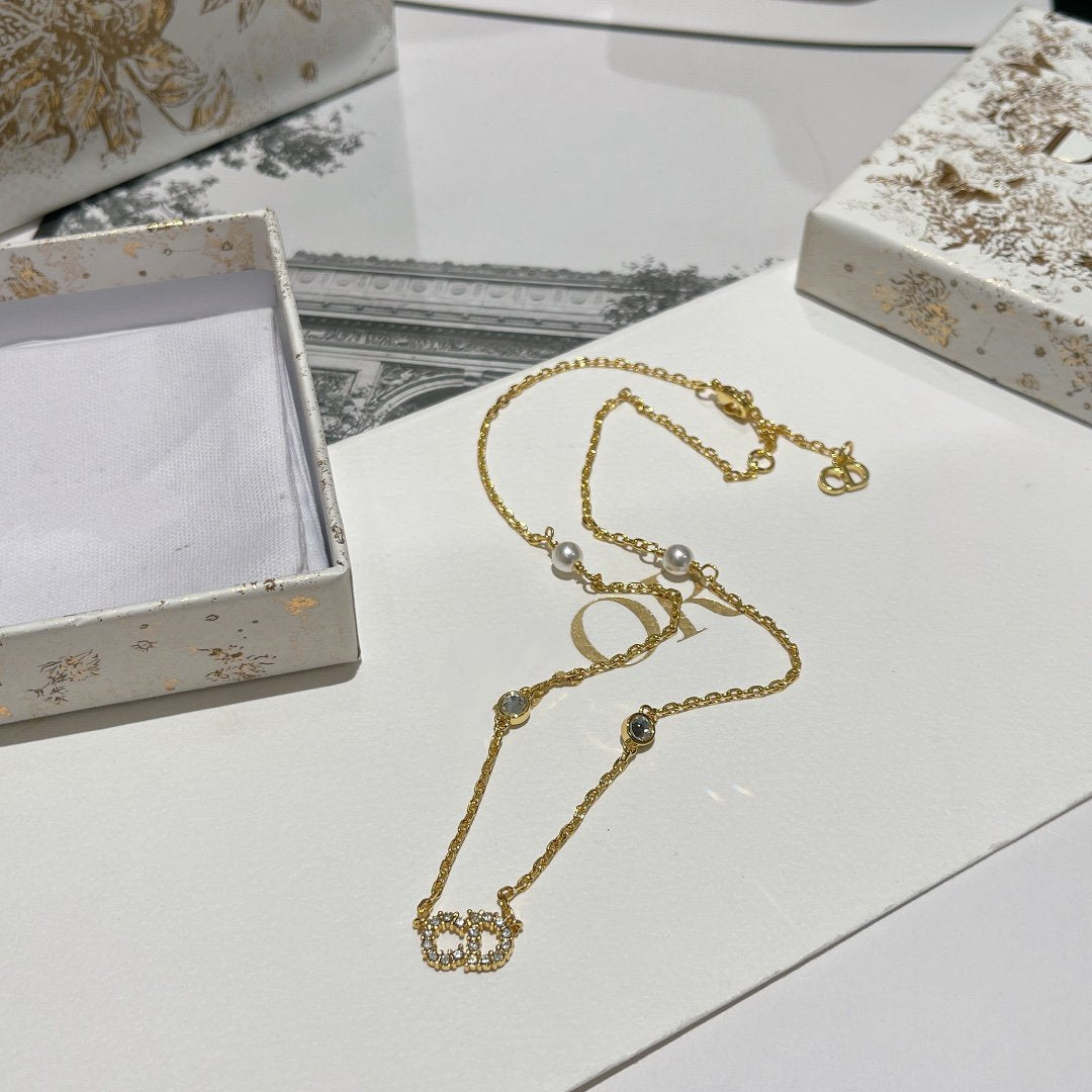 CLAIR D LUNE NECKLACE PEARL GOLD