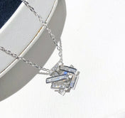 THREADS SILVER DIAMOND NECKLACE