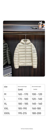 MONCLER SHORT DOWN JACKET IN WHITE