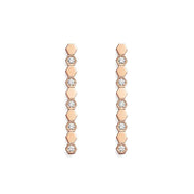 BEE LOVE PINK GOLD DIAMOND LONG EARRINGS