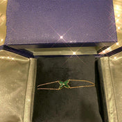 JEUX BRACELET MALACHITE PINK GOLD 1 DIAMOND