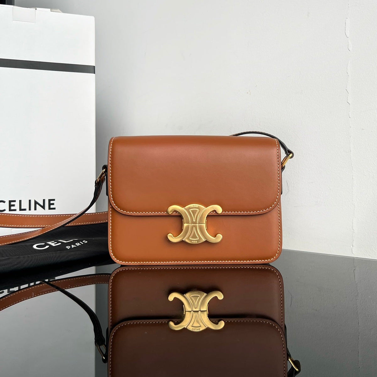 TRIOMPHE TEEN 22 CINNAMON BROWN COWHIDE