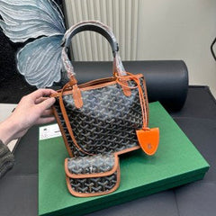 ANJOU MINI BAG 21 IN BROWN GOYARDINE CANVAS AND CALFSKIN