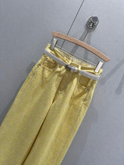 Loewe 25 Pattern With Belt Jeans Cotton