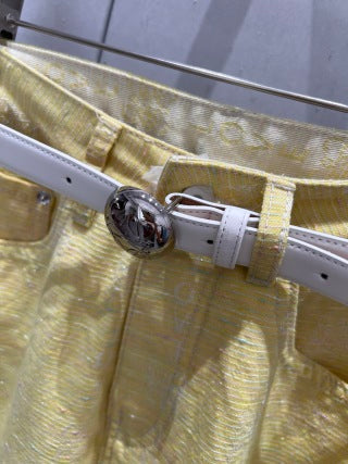 Loewe 25 Pattern With Belt Jeans Cotton