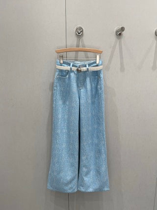 Loewe 25 Pattern With Belt Jeans Cotton