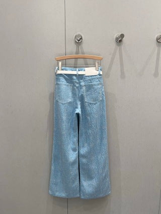 Loewe 25 Pattern With Belt Jeans Cotton