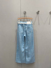 Loewe 25 Pattern With Belt Jeans Cotton