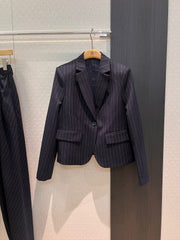 Loewe Draped Vest Suit Dark Blue Cotton