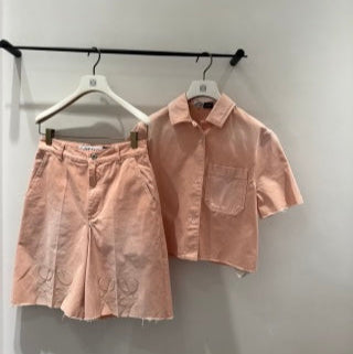 Loewe Denim Set Cotton Rough Peach