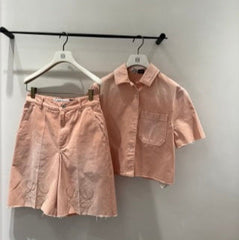 Loewe Denim Set Cotton Rough Peach