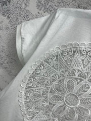 Loewe 25 Hollow Lace Short Sleeves t-shir Cotton