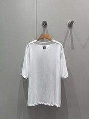 Loewe 25 Feather Printed Round Neck Short Sleeve T-shirt Cotton