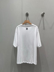 Loewe 25 Feather Printed Round Neck Short Sleeve T-shirt Cotton