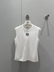 Loewe 2025 Embroidered Knitted Vest Wool
