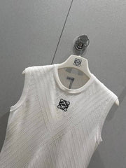 Loewe 2025 Embroidered Knitted Vest Wool