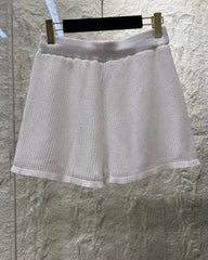 WIDE LEG ELASTIC WAIST SHORTS 25S IN LINEN 266222