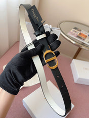 DIOR 25S BELT 20 MM IN BLACK CALFSKIN 618009