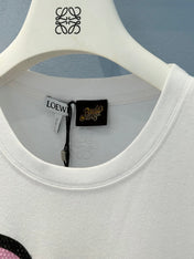 Loewe 25 Pink Bear T-shirt White Cotton