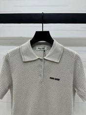 MIUMIU SHORT-SLEEVE KNIT POLO 269487