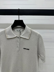 MIUMIU SHORT-SLEEVE KNIT POLO 269487