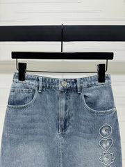 CHANEL DENIM MINI SKIRT