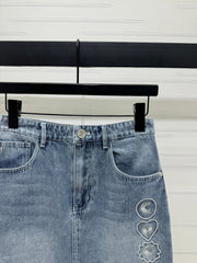 CHANEL DENIM MINI SKIRT