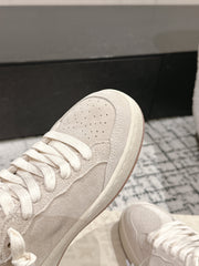 BALL STAR 2 SNEAKERS WITH WHITE CALFSKIN STAR BEIGE SUEDE UPPER