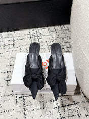 KNIFE LAVALIÈRE 45MM MULE IN BLACK NYLON JERSEY