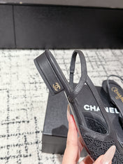 SLINGBACK 25S IN BLACK FABRIC