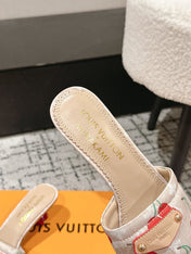 LV CHERRY HIGH HEELS 25S 55 MM IN NUDE DENIM STYLE 9