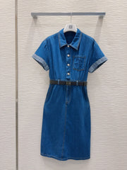 Loewe 2025 Dress Blue Denim Cotton