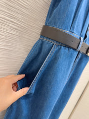 Loewe 2025 Dress Blue Denim Cotton