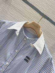MIUMIU SHIRT AND SKIRT SET STYLE 9