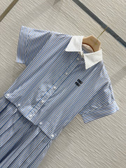 MIUMIU SHIRT AND SKIRT SET STYLE 9