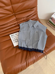 CC STRIPED SHIRT WITH METAL DETAILING 265778