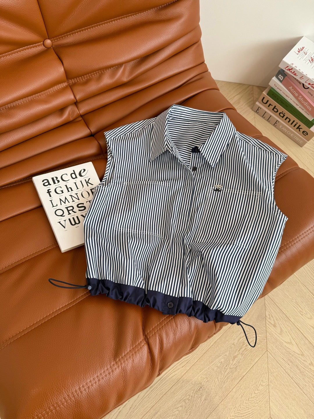 CC STRIPED SHIRT WITH METAL DETAILING 265778