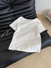 COTTON TEE WITH ARC DE TRIOMPHE LOGO WHITE 265708