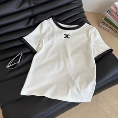 COTTON TEE WITH ARC DE TRIOMPHE LOGO WHITE 265708