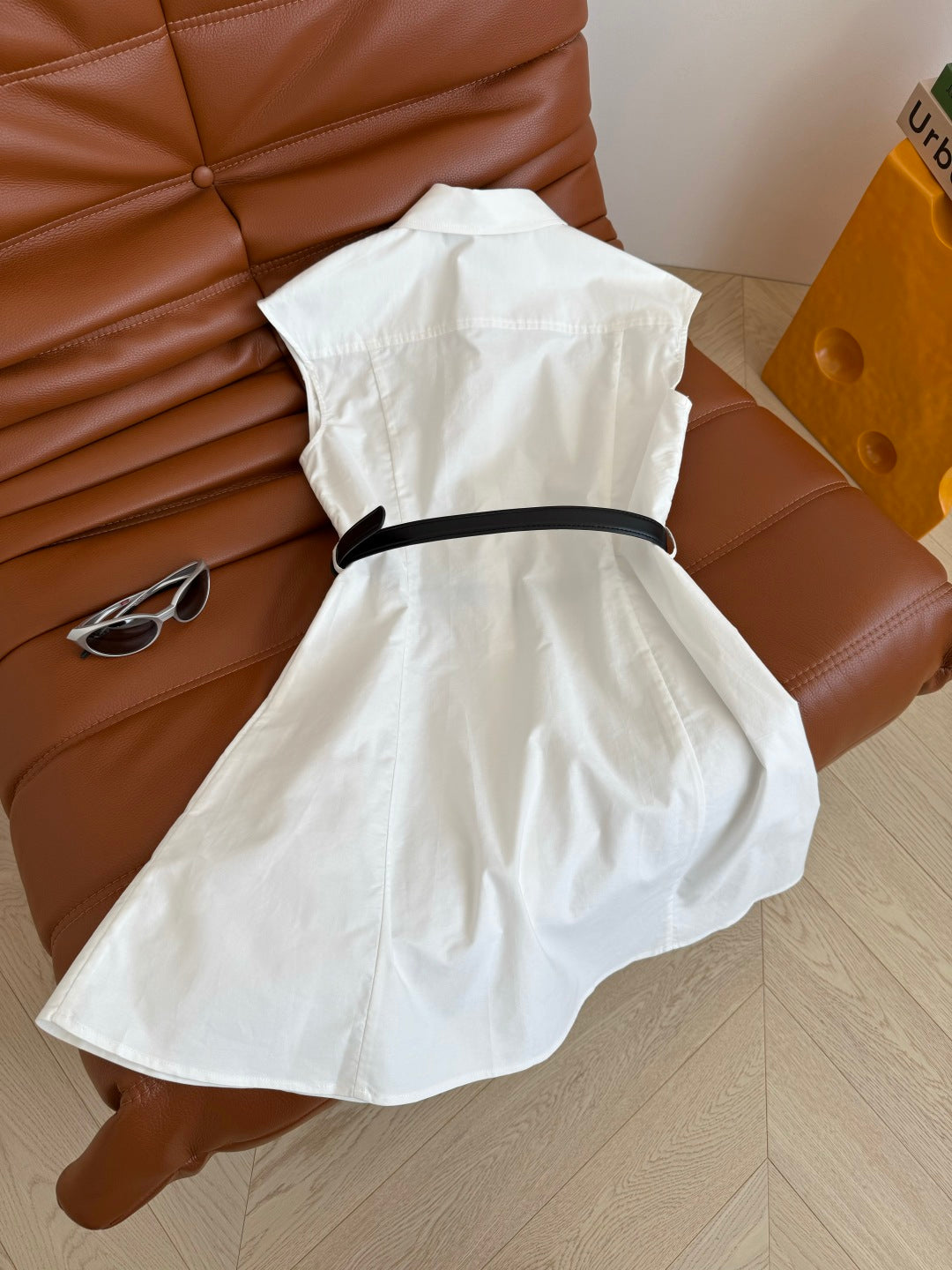 ELEGANT FLUTTER-SLEEVE DRESS 25S IN COTTON 265737