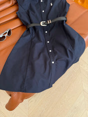 ELEGANT FLUTTER-SLEEVE DRESS 25S IN COTTON 265737