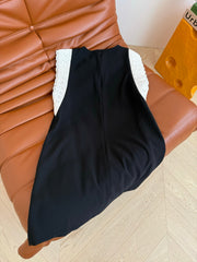 BLACK DRESS  DOUBLE LAYER LACE 25S IN ACETATE 265682