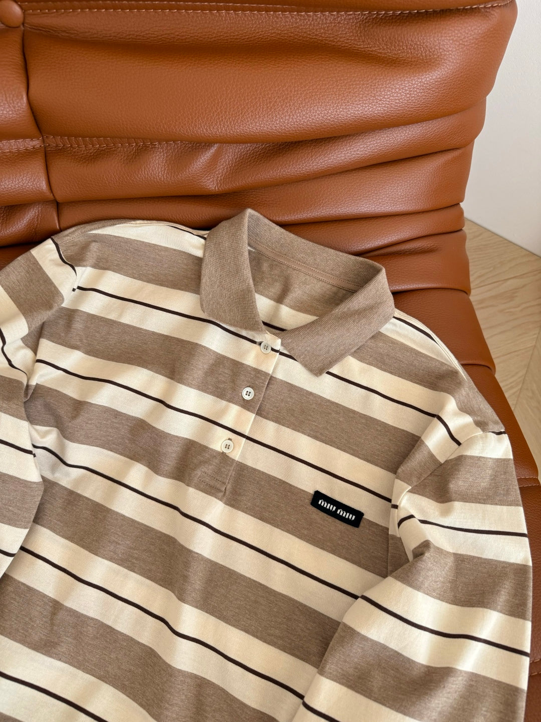 MIU STRIPED TEE IN TWO VERSIONS 25S IN COTTON 265679