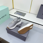 TOM FORD 26S HOGAN SNEAKERS IN GRAY CALFSKIN AND SUEDE