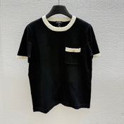 CC SHORT-SLEEVE CREW NECK KNIT TOP 267987