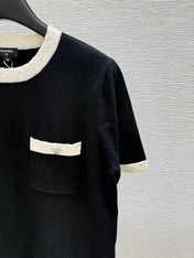 CC SHORT-SLEEVE CREW NECK KNIT TOP 267987